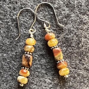 Red Creek Jasper & Russian Blood Serpentine Jade Earrings